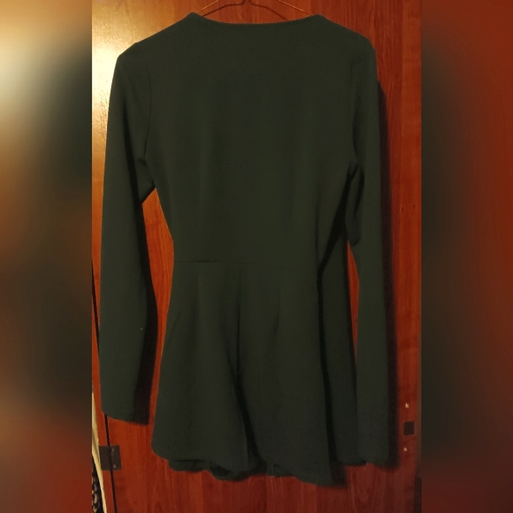 FORMAL FOREST GREEN ROMPER - Picture 2 of 2